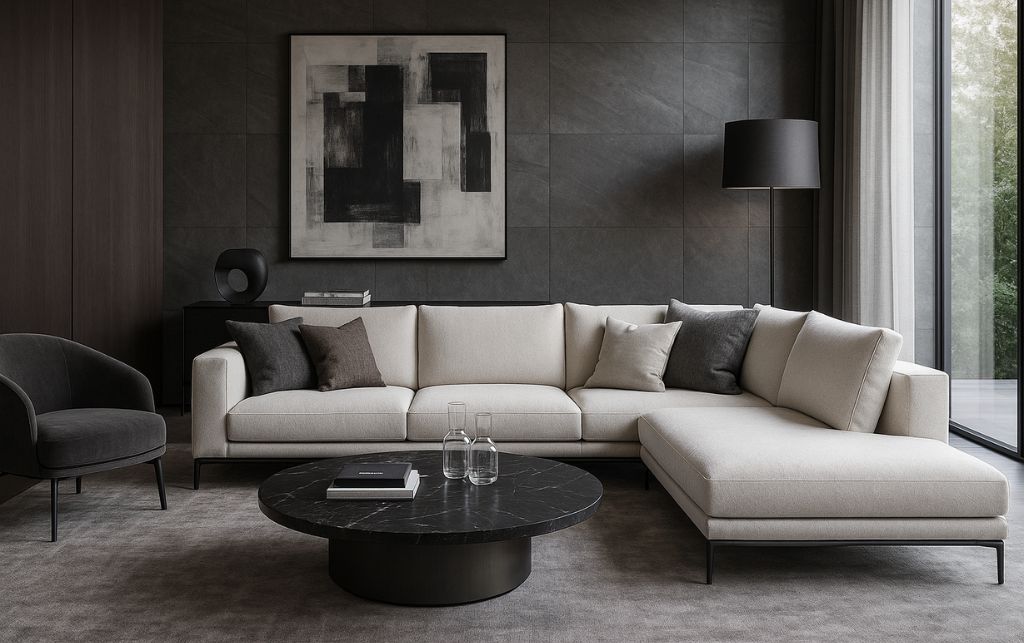 Image of a luxury round coffee table